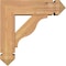 Ekena Millwork Funston Arts and Crafts Smooth Bracket w/ Offset Brace, Western Red Cedar, 5 1/2"W x 16"D x 16"H BKT0604X16X16FST03SWR - alternate 3